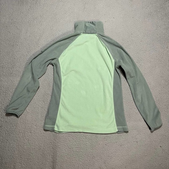 Columbia Sweater Womens Medium 1/4 Zip Pullover Lightweight Fleece Hiking Green - Picture 7 of 9